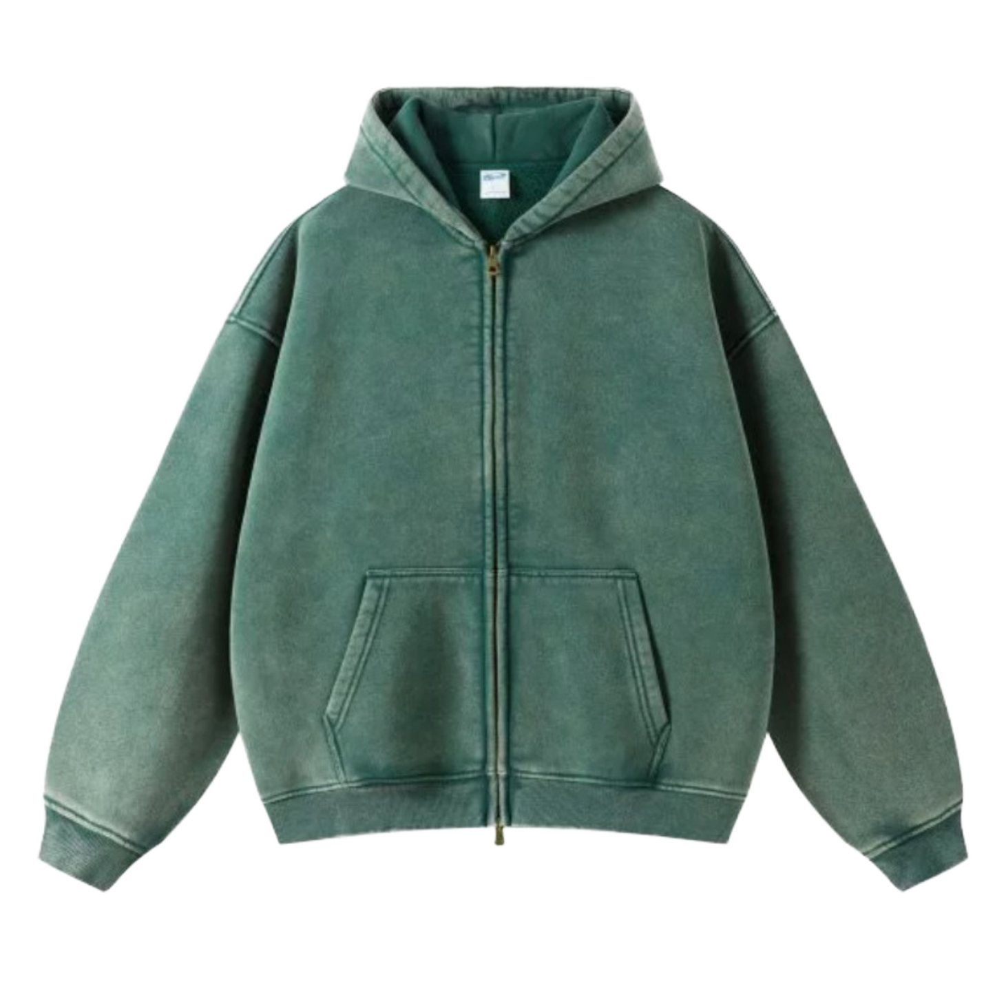 Green Zip-Up Hoodie
