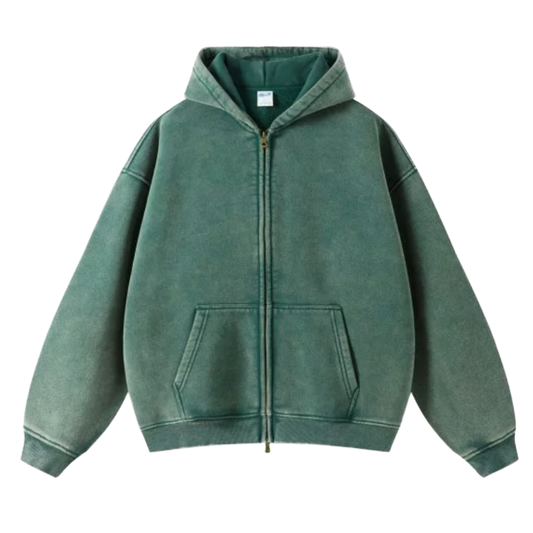 Green Zip-Up Hoodie