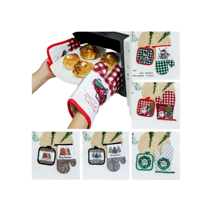 Pot Holder and Glove Set
